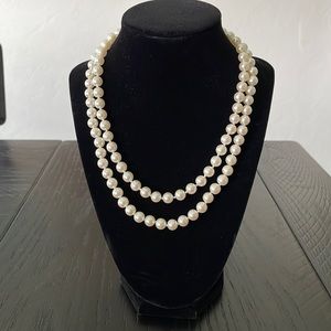 Carolee vintage faux pearl double strand necklace